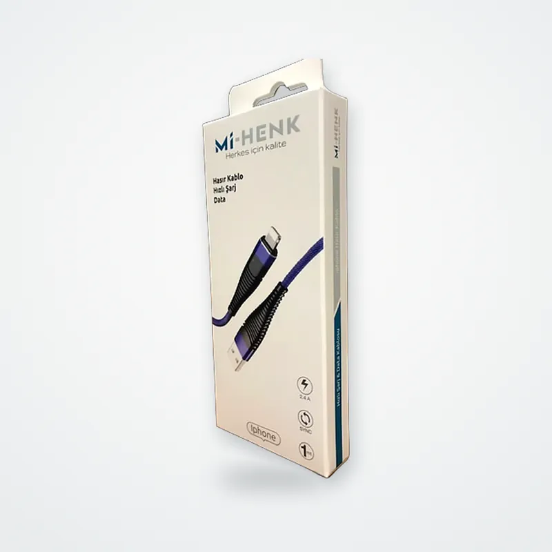 iPhone Hasır Hızlı Şarj Kablosu - görsel 4